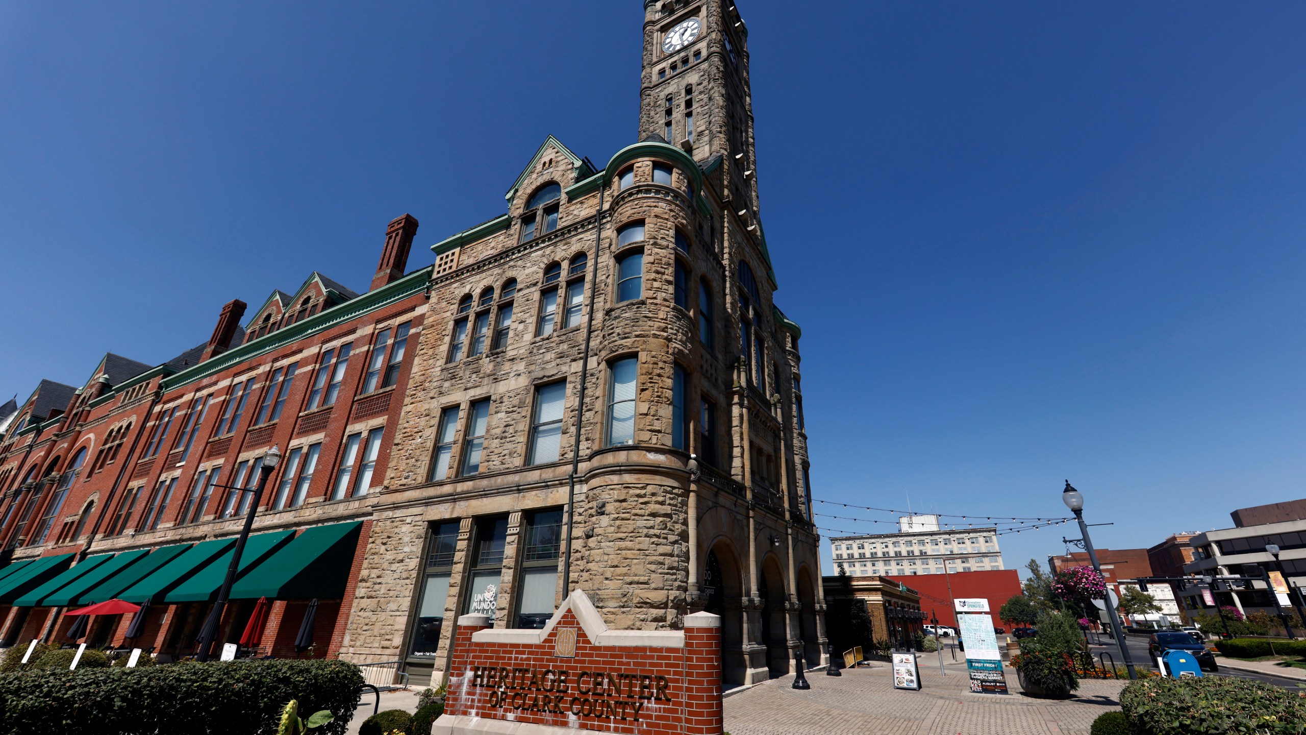 The Heritage Center of Clark County is seen in Springfield, Ohio, Wednesday, Sept. 11, 2024. (AP Photo/Paul Vernon)