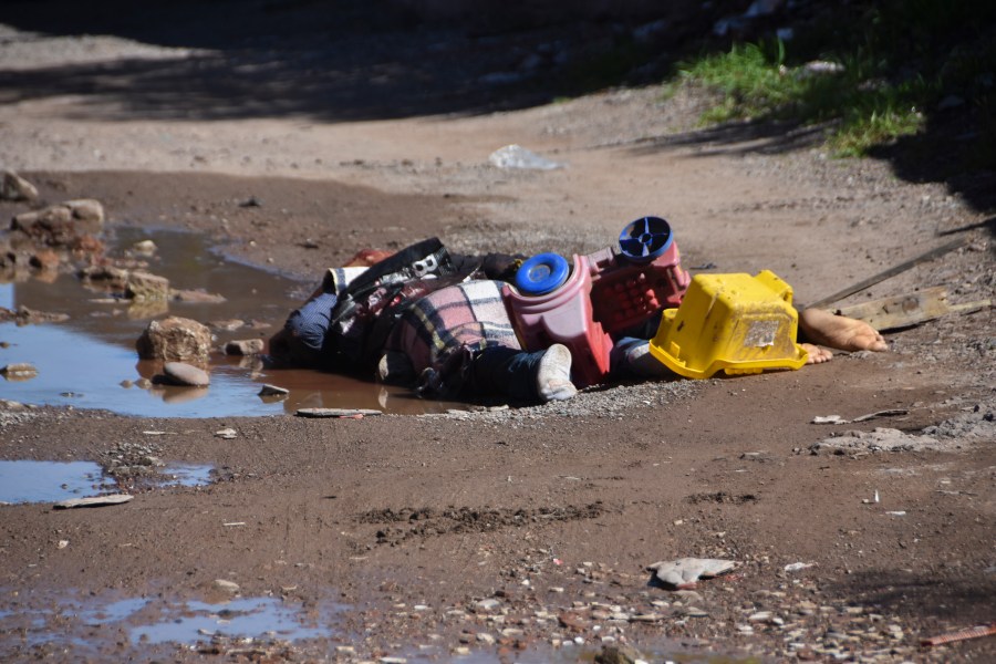 Bodies lie on the ground in Culiacan, Sinaloa state, Mexico, Tuesday, Sept. 17, 2024. (AP Photo)