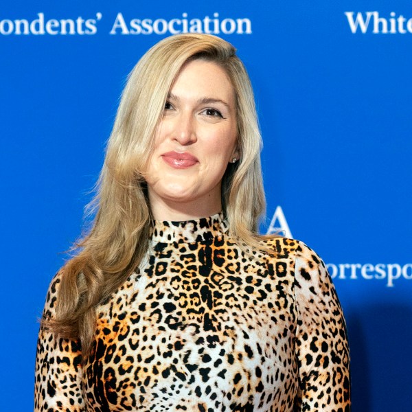 New York magazine’s Washington correspondent Olivia Nuzzi poses for photographers as she arrives at the annual White House Correspondents' Association Dinner in Washington, Saturday, April 29, 2023. (AP Photo/Jose Luis Magana, File)