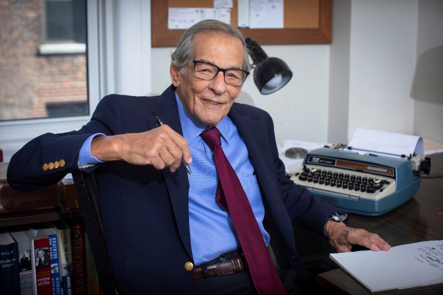 Robert Caro poses for a portrait on Wednesday, Sept. 11, 2024, in New York. (Photo by Andy Kropa/Invision/AP)