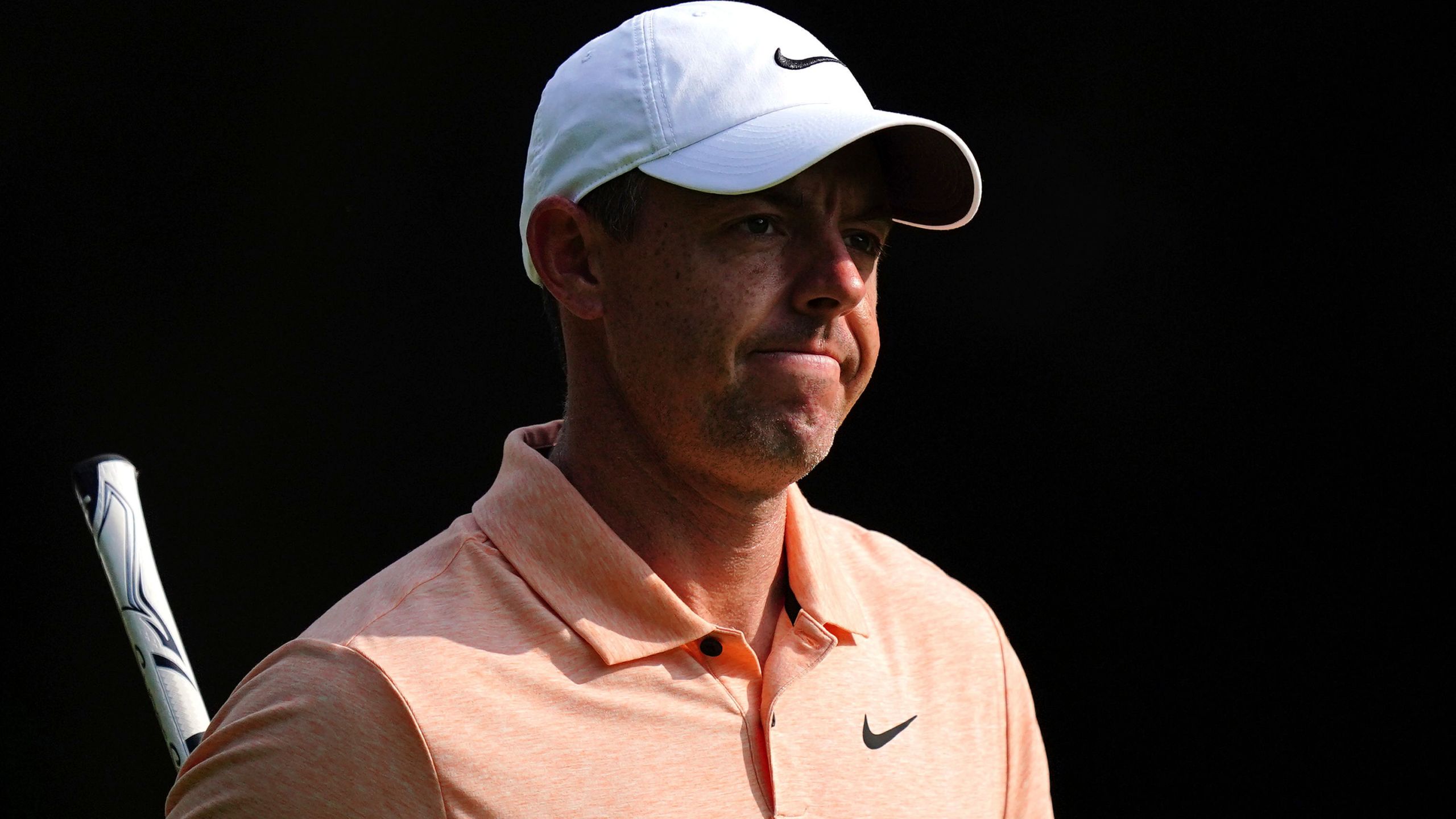 Northern Ireland's Rory McIlroy on the 3rd hole during day two of the PGA Championship at Wentworth Golf Club in Virginia Water, England, Friday Sept. 20, 2024. (Zac Goodwin/PA via AP)