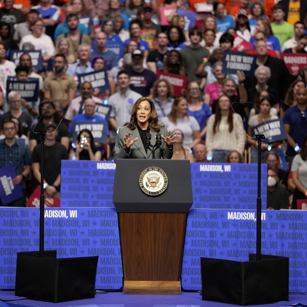 Democratic presidential nominee Vice President Kamala Harris speaks at a campaign event Friday, Sept. 20, 2024, in Madison, Wis. (AP Photo/Morry Gash)