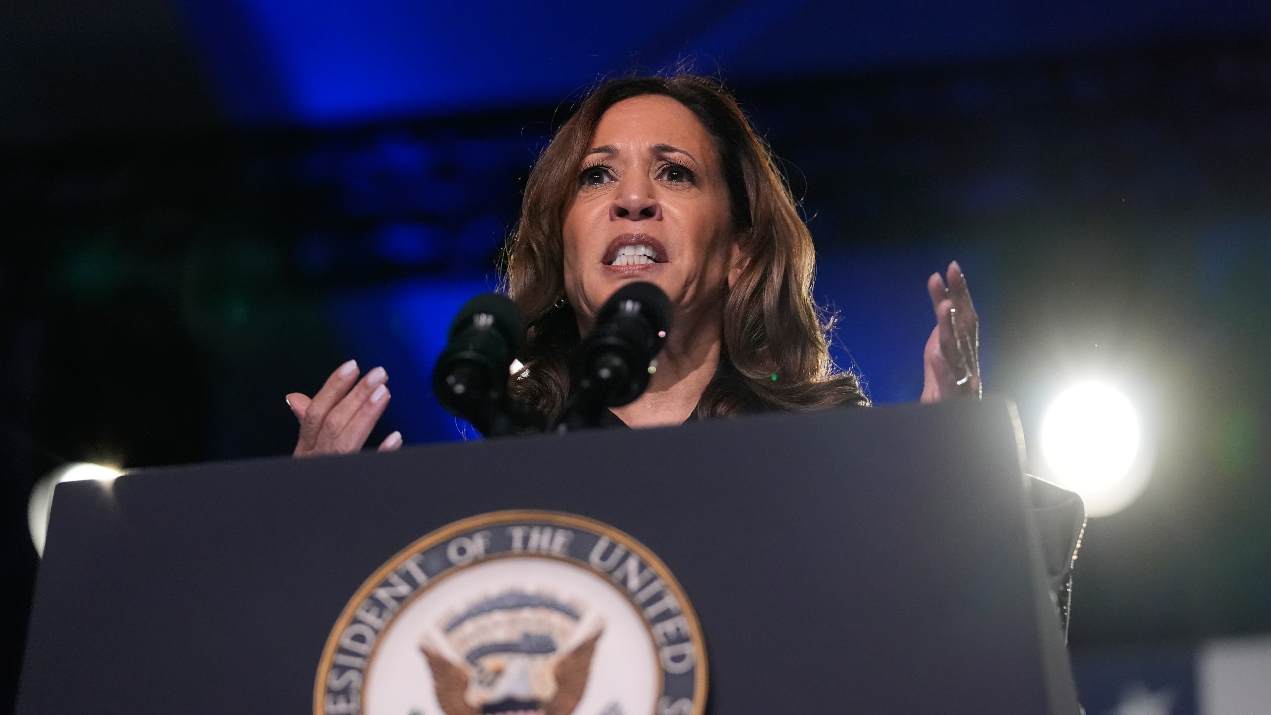 Vice President Kamala Harris speaks during a campaign event on Friday, Sept. 20, 2024, in Atlanta. (AP Photo/Brynn Anderson)