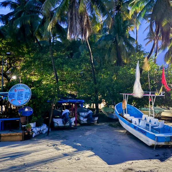 Boats are stored on the beach for protection ahead of the anticipated arrival of Tropical Storm John in Puerto Escondido, Mexico, Monday, Sept. 23, 2024. (AP Photo/Luis Alberto Cruz)