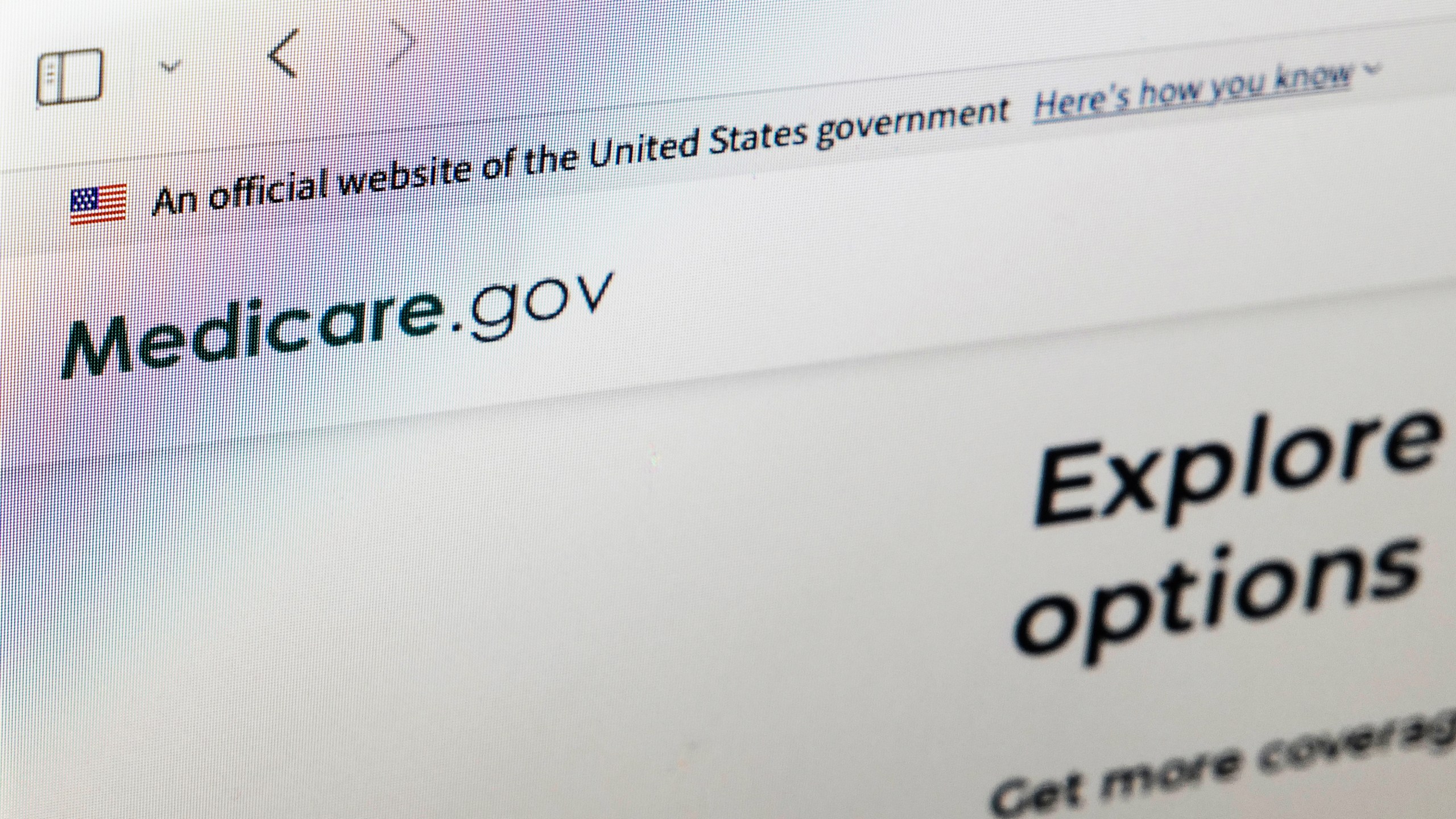 The Medicare website is seen on a computer in New York on Thursday, Sept. 26, 2024. (AP Photo/Rachel Leathe)