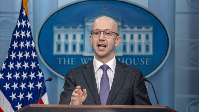 Spokesman for the White House Counsel's Office Ian Sams speaks at a press briefing at the White House in Washington, Friday, Feb. 9, 2024.