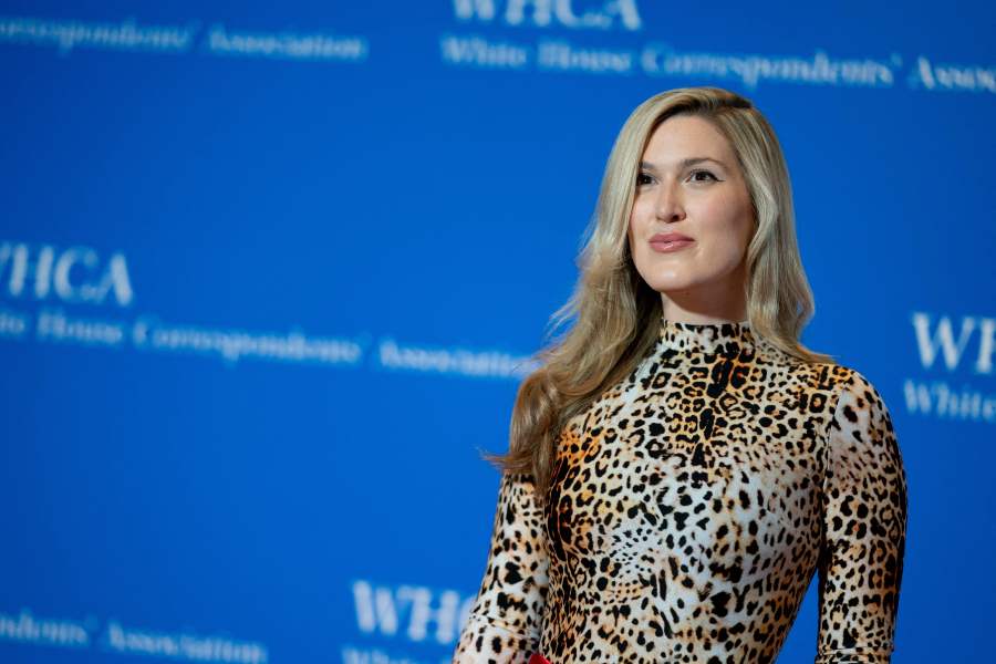 Reporter Olivia Nuzzi arrives for the White House Correspondents' Association dinner at the Washington Hilton in Washington, DC, April 29, 2023.