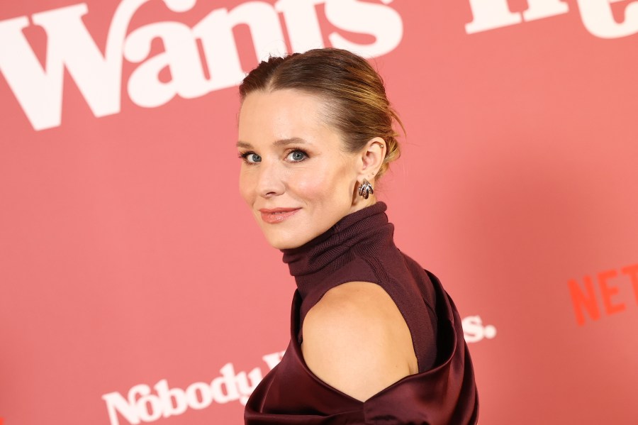 Actress Kristen Bell at a premier for a new film.