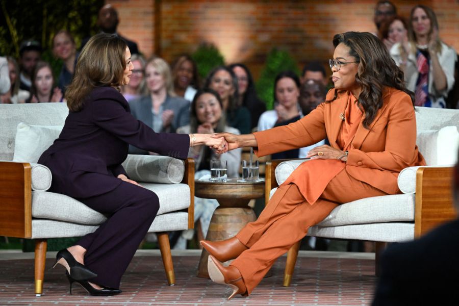 Kamala Harris and Oprah Winfrey at the Unite for America' event.