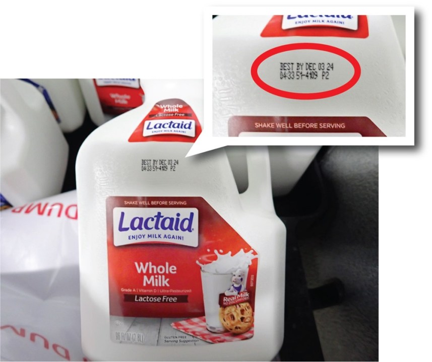 A picture of a Lactaid Milk gallon recalled.