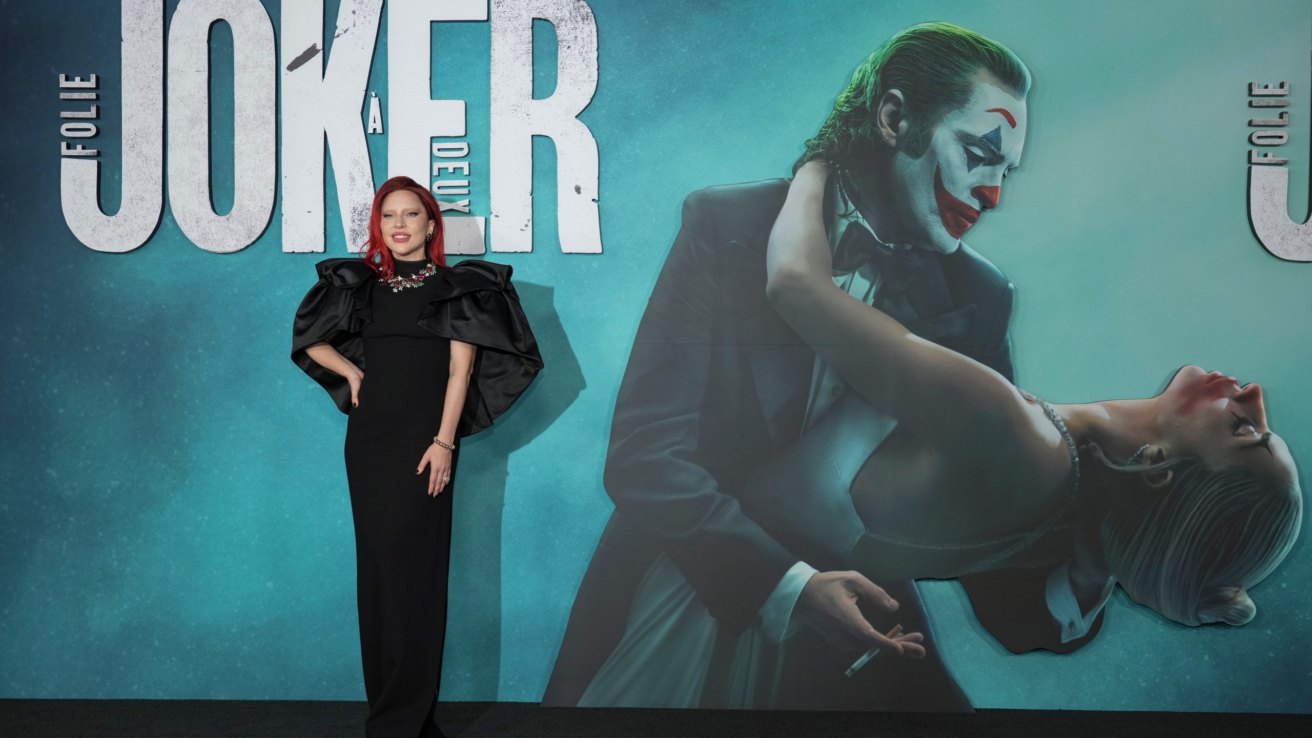 Lady Gaga arrives at the premiere of "Joker: Folie a Deux" on Monday, Sept. 30, 2024, at TCL Chinese Theatre in Los Angeles. (Photo by Jordan Strauss/Invision/AP)