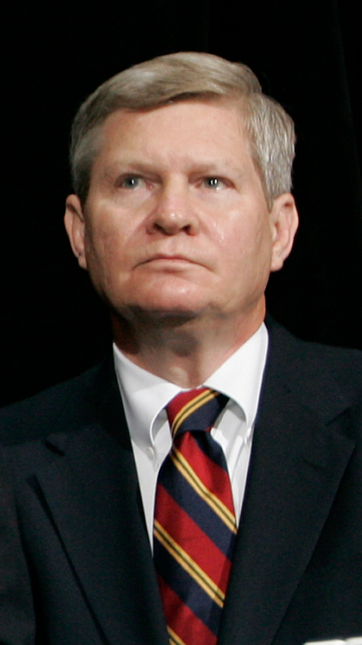 FILE - Sen. Tim Johnson, D-S.D., is pictured in Arlington, Va. in this Aug. 26, 2005 file photo. (AP Photo/Charles Dharapak, File)