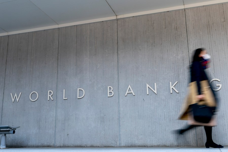 FILE - The World Bank building is pictured in Washington, April 5, 2021. (AP Photo/Andrew Harnik, File)