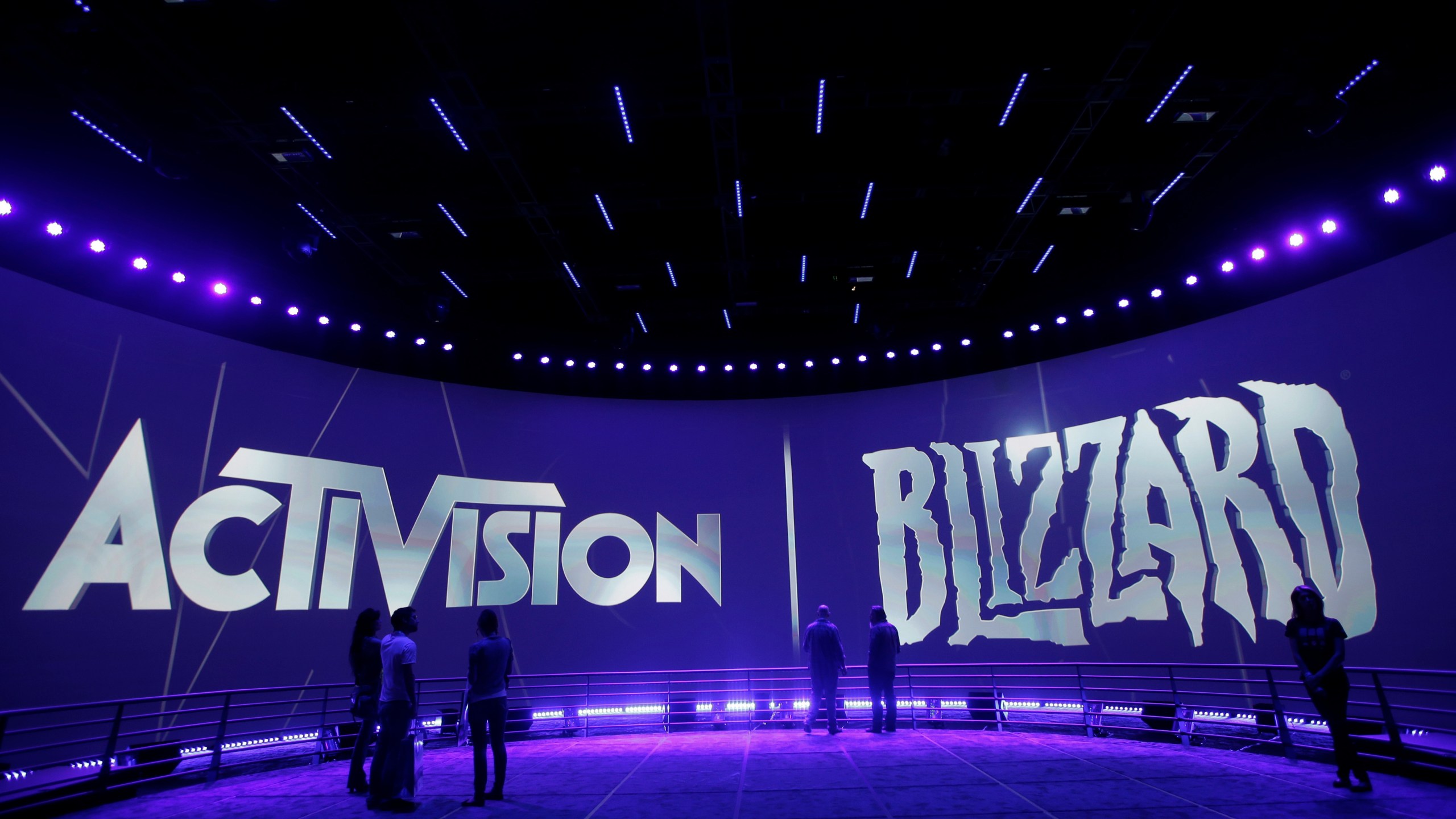 FILE - The Activision Blizzard Booth is shown, June 13, 2013, the during the Electronic Entertainment Expo in Los Angeles. (AP Photo/Jae C. Hong, File)