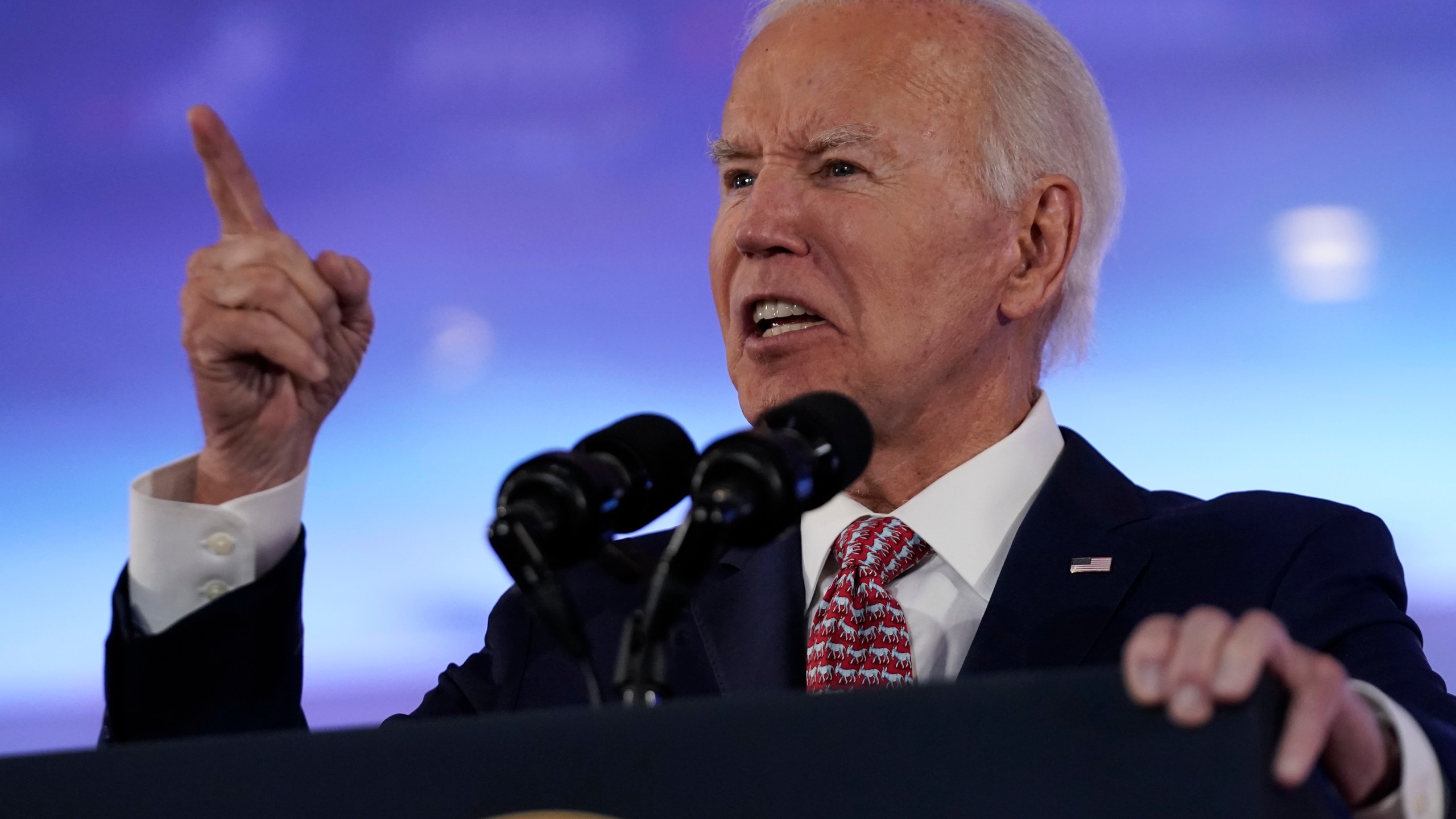 President Joe Biden speaks at a political event in Philadelphia, Tuesday, Oct. 15, 2024. (AP Photo/Jose Luis Magana)