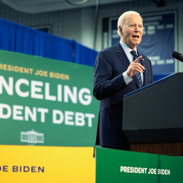 FILE - President Joe Biden speaks about student loan debt, April 8, 2024, in Madison, Wis. (AP Photo/Evan Vucci, File)