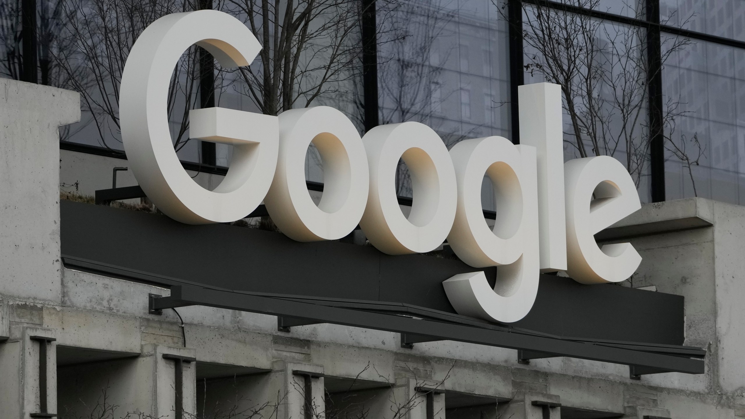 FILE - The Google building is seen in New York, Feb. 26, 2024. (AP Photo/Seth Wenig, File)