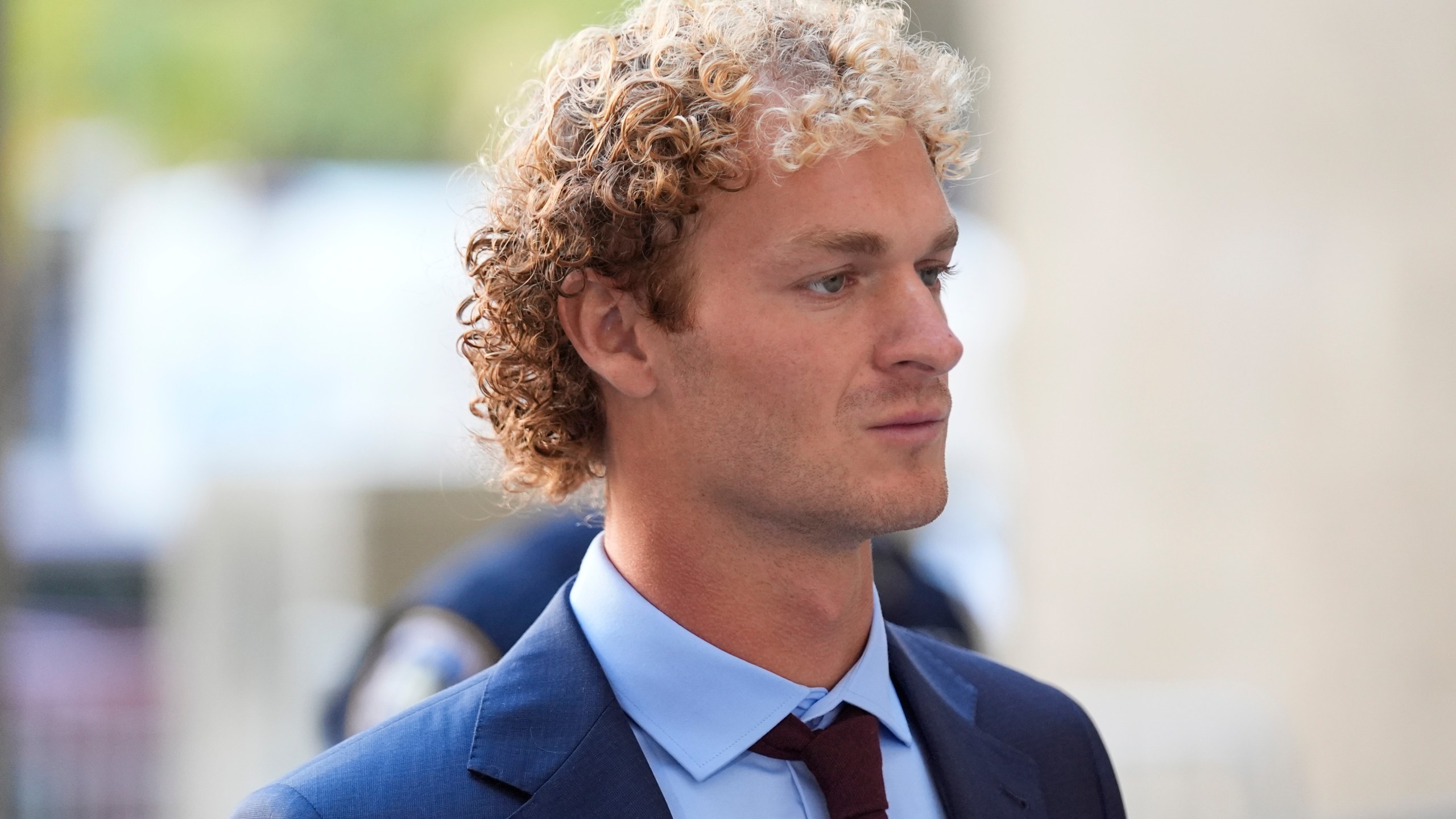 Daniel Penny arrives to Manhattan criminal court in New York, Monday, Oct. 21, 2024. (AP Photo/Seth Wenig)