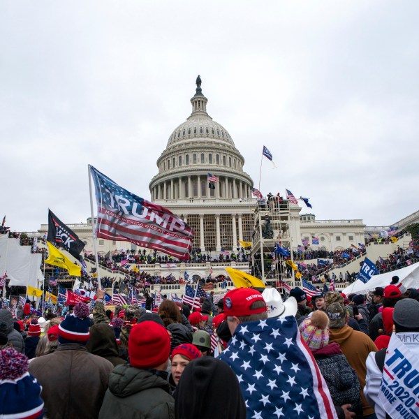 FILE - People attack the U.S. Capitol in Washington, on Jan. 6, 2021. (AP Photo/Jose Luis Magana, File)