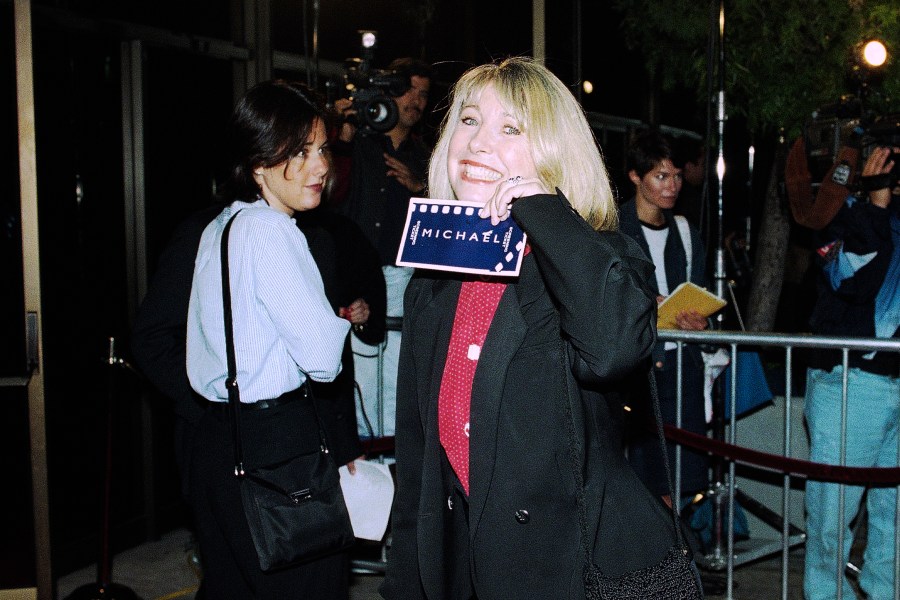 Actress Teri Garr shows off her ticket at the premiere of ?Michael," Dec. 19, 1996 in Beverly Hills, Calif. The film co-stars Garr and stars John Travolta along with William Hurt, Robert Pastorelli and Jean Stapleton. (AP Photo/Mark J. Terrill)