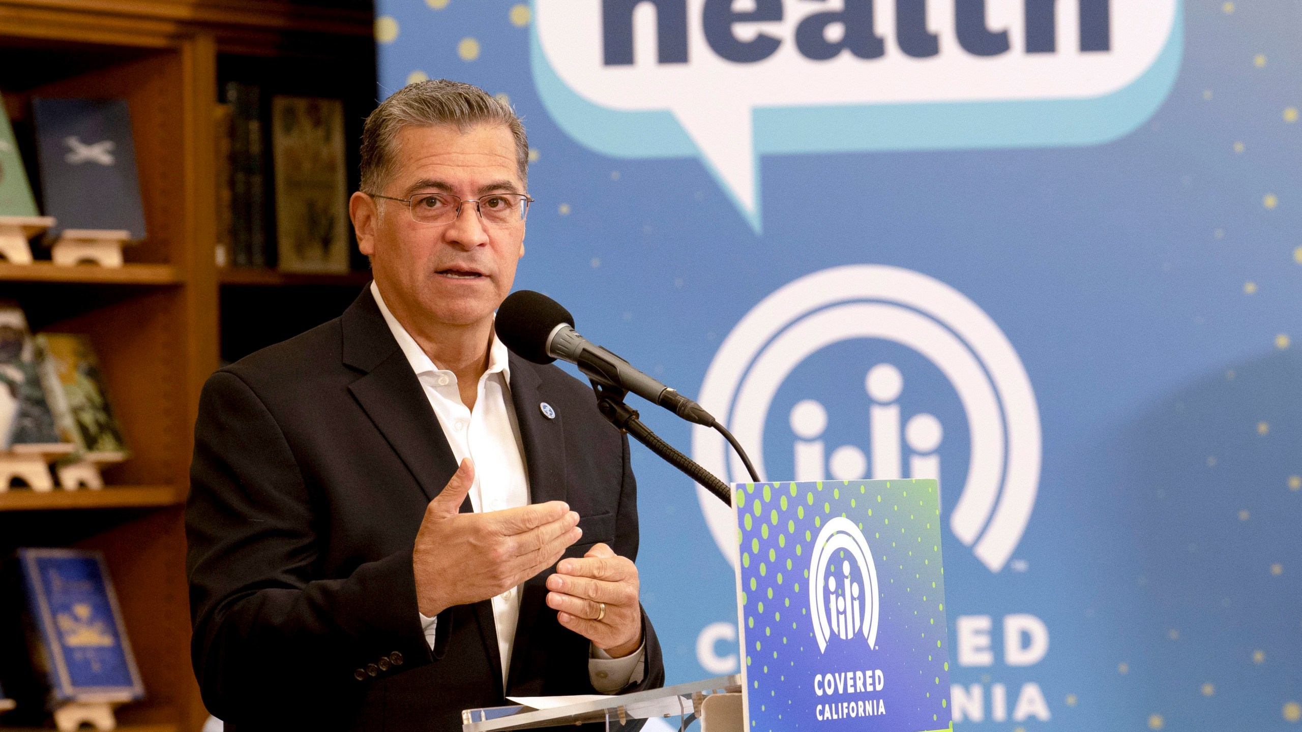 FILE - U.S. Department of Health and Human Services Secretary Xavier Becerra speaks in Sacramento, Calif., Oct. 29, 2024. (AP Photo/Rich Pedroncelli, File)