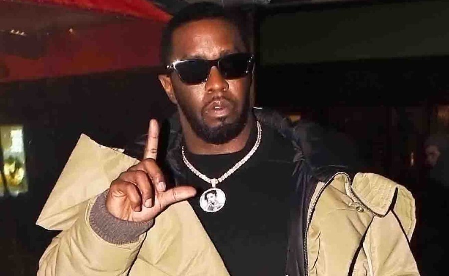 Diddy is seen arriving at Global radio in London.