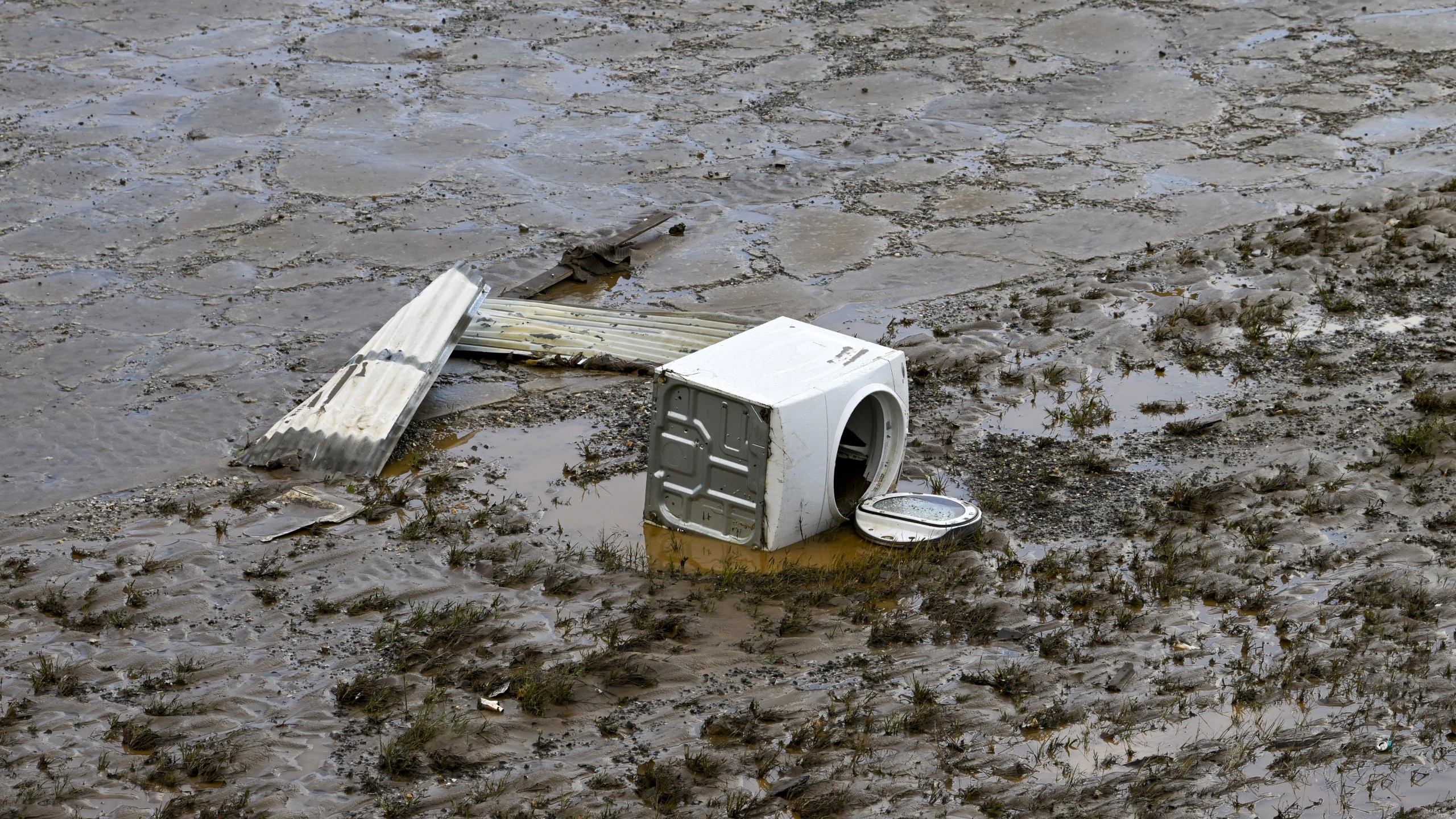 Hurricane Helene damage near Asheville, North Carolina.