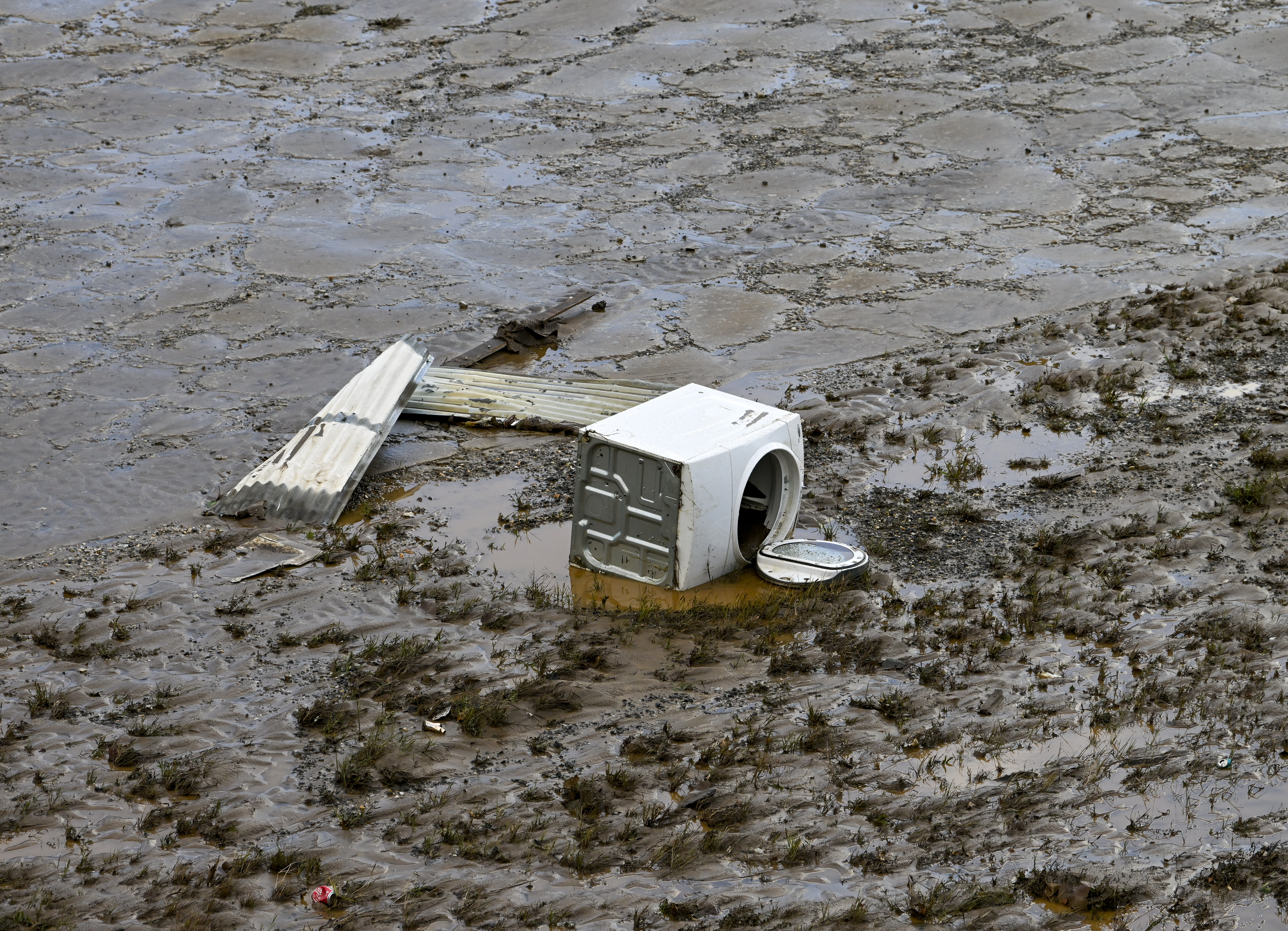 Hurricane Helene damage near Asheville, North Carolina.