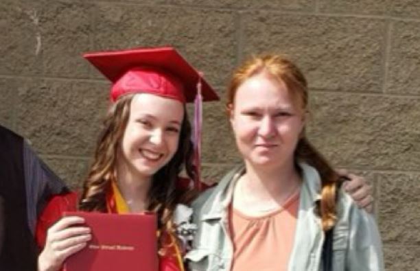 Dana Rose, left, and her mother, Wendy, following her graduation from high school