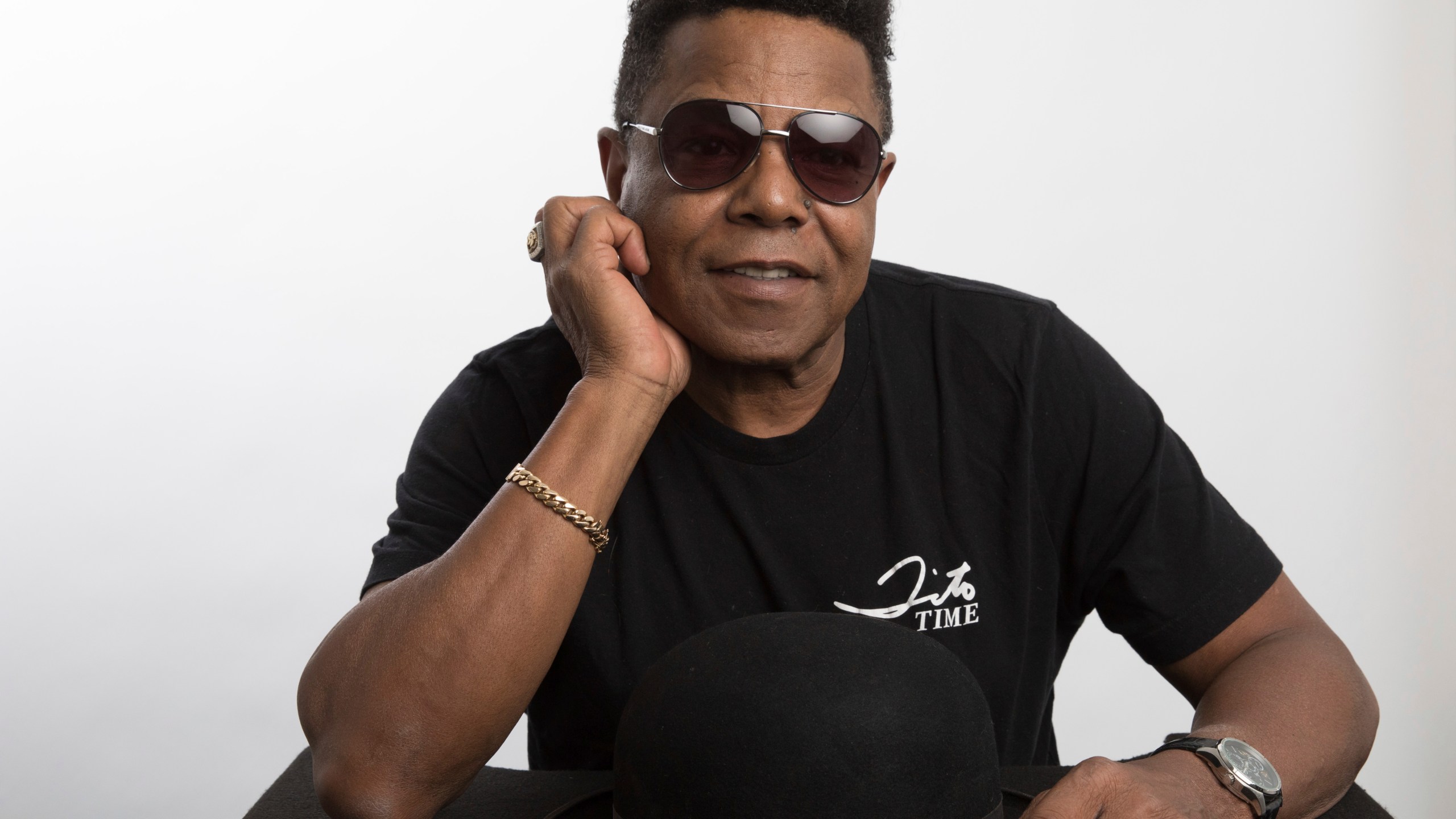 FILE - Tito Jackson, a member of the famed Jackson 5, poses for a portrait in Los Angeles, July 24, 2019, to promote his solo project, a new version of his 2017 song "One Way Street." (Mark Von Holden/Invision/AP, File)