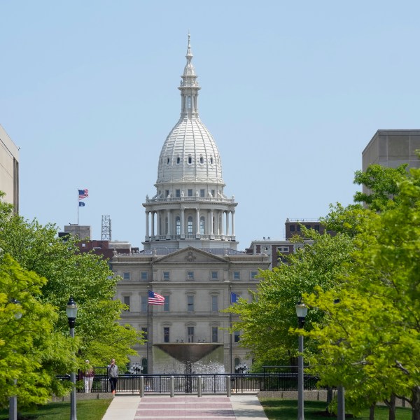 FILE - The Michigan State Capitol is photographed May 24, 2023, in Lansing, Mich. Federal judges gave final approval to a new map of Michigan state Legislature boundaries Friday, July 26, 2024. (AP Photo/Carlos Osorio, File)