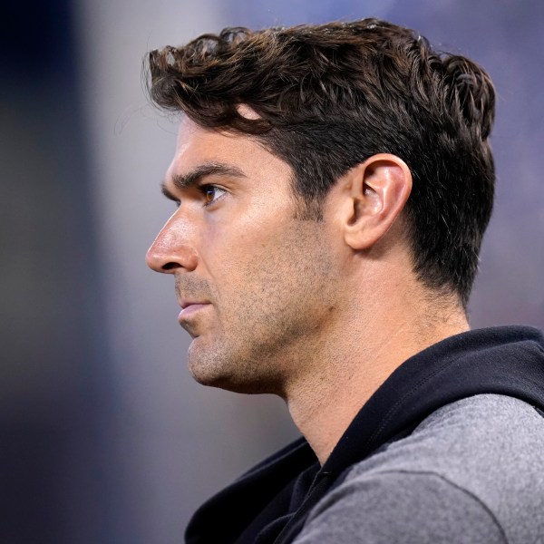 FILE - Preston Mattingly, manager of scouting for the San Diego Padres, stands on the field before a baseball game against the Miami Marlins, Saturday, July 24, 2021, in Miami. (AP Photo/Lynne Sladky)