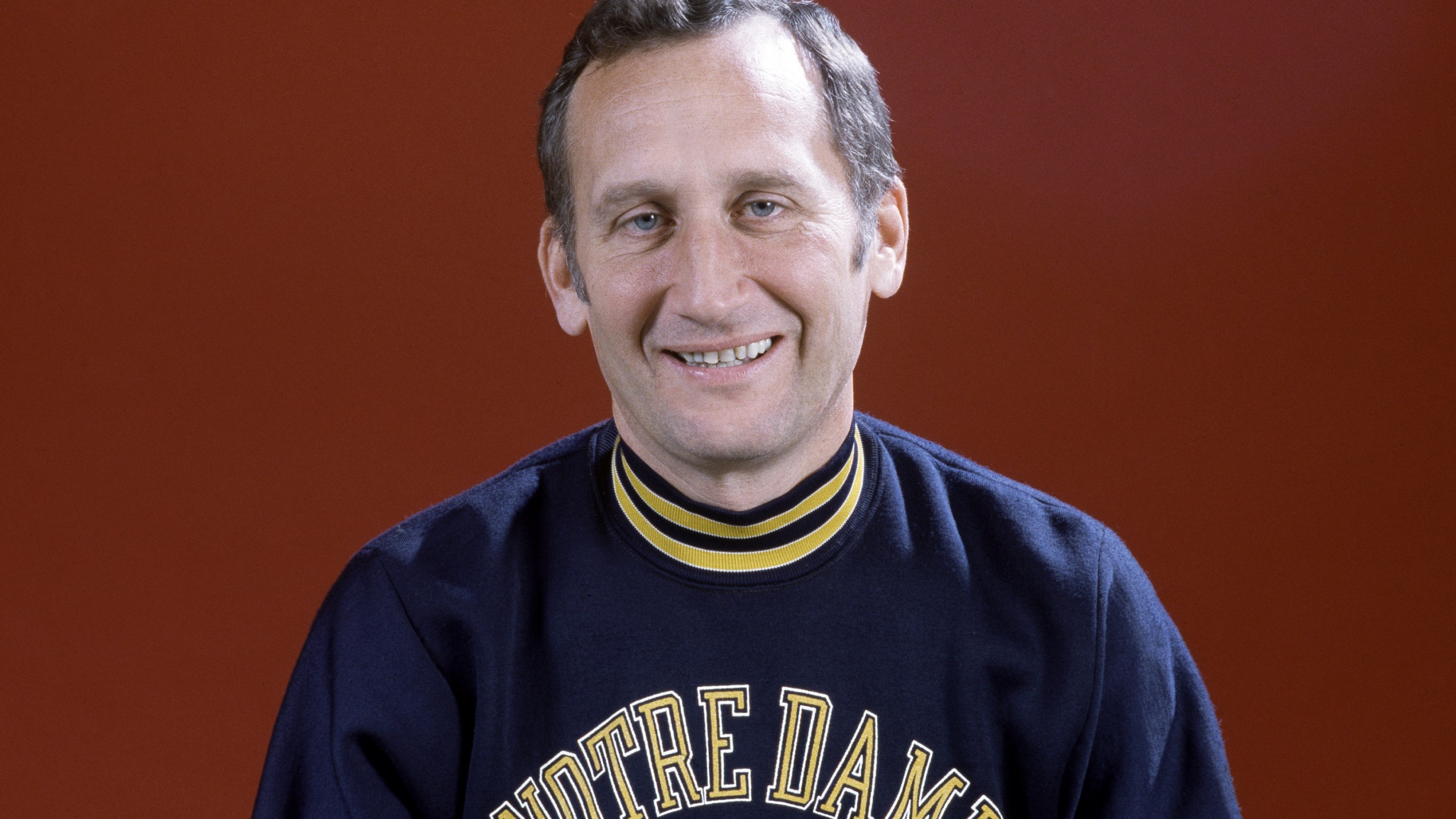 FILE - Gerry Faust, Notre Dame University head football coach shown in December 1980. Gerry Faust, the gravel-voiced Cincinnati high school coach who lived a dream by becoming the coach at Notre Dame, has died. He was 89. (AP Photo/Ed Ballots, File)