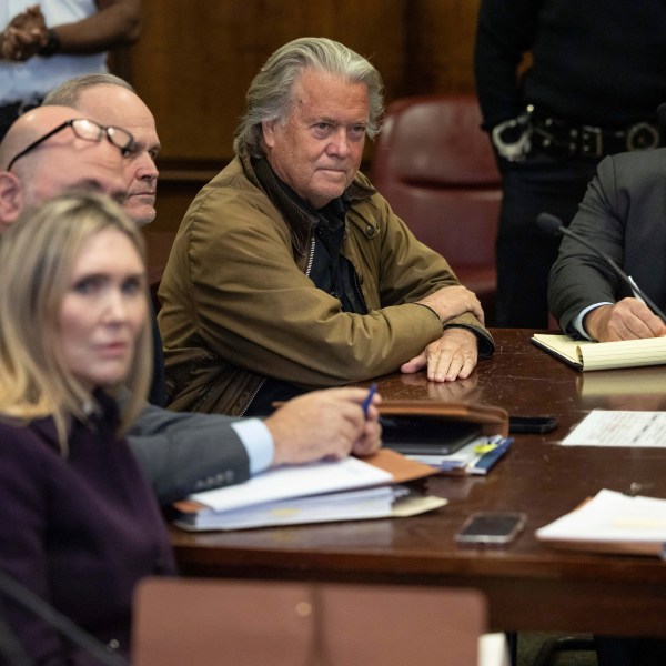 Steve Bannon appears in Manhattan criminal court in New York, Tuesday, Nov. 12, 2024. (AP Photo/Yuki Iwamura)