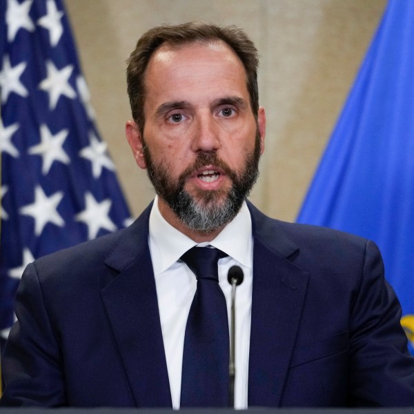 FILE - Special counsel Jack Smith speaks to the media about an indictment of former President Donald Trump, Aug. 1, 2023, at an office of the Department of Justice in Washington. (AP Photo/J. Scott Applewhite, File)