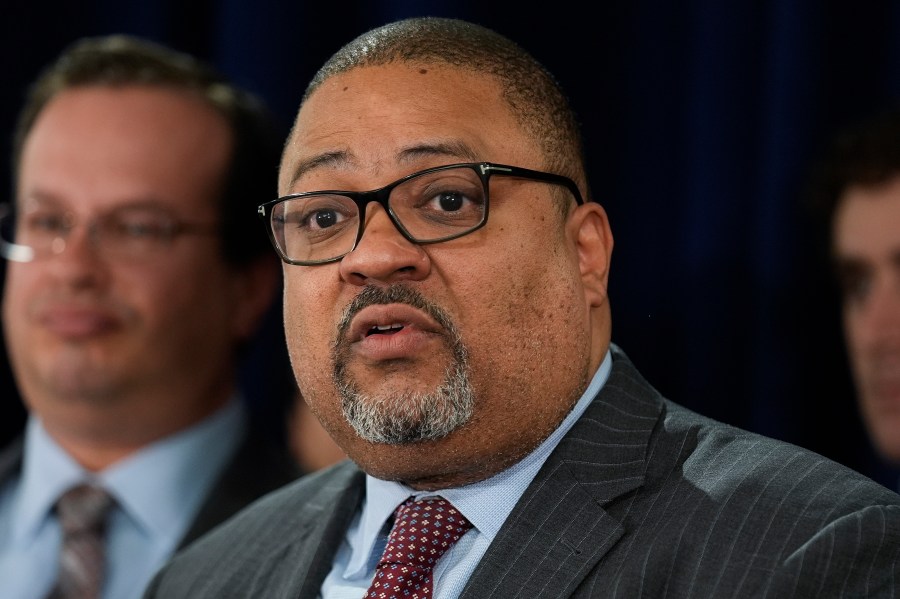 FILE - Manhattan District Attorney Alvin Bragg speaks to the media, Thursday, May 30, 2024, in New York. (AP Photo/Seth Wenig, Pool, File)