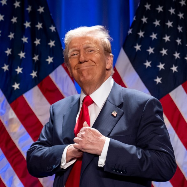 President-elect Donald Trump arrives to speak at a meeting of the House GOP conference, Wednesday, Nov. 13, 2024, in Washington. (AP Photo/Alex Brandon)