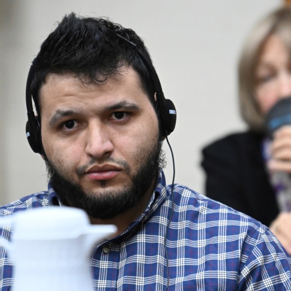 Jose Ibarra, accused of killing a Georgia nursing student earlier this year, listens through an interpreter during his trial at Athens-Clarke County Superior Court, Friday, Nov. 15, 2024, in Athens, Ga. (Hyosub Shin/Atlanta Journal-Constitution via AP, Pool)