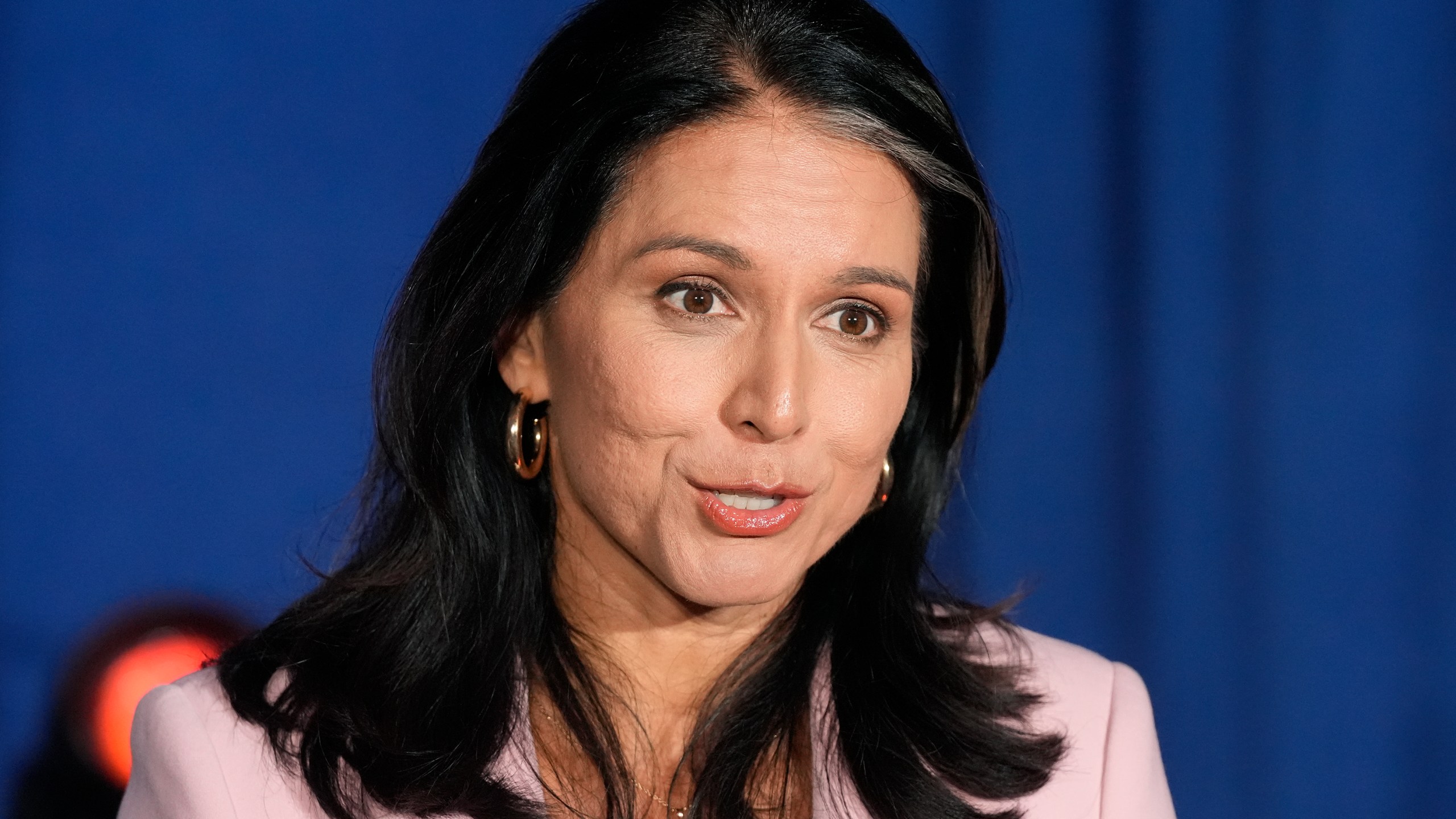 FILE - Former Democratic Rep. Tulsi Gabbard answers a question during a campaign event, Sept. 14, 2024, in Glendale, Ariz. (AP Photo/Ross D. Franklin, File)