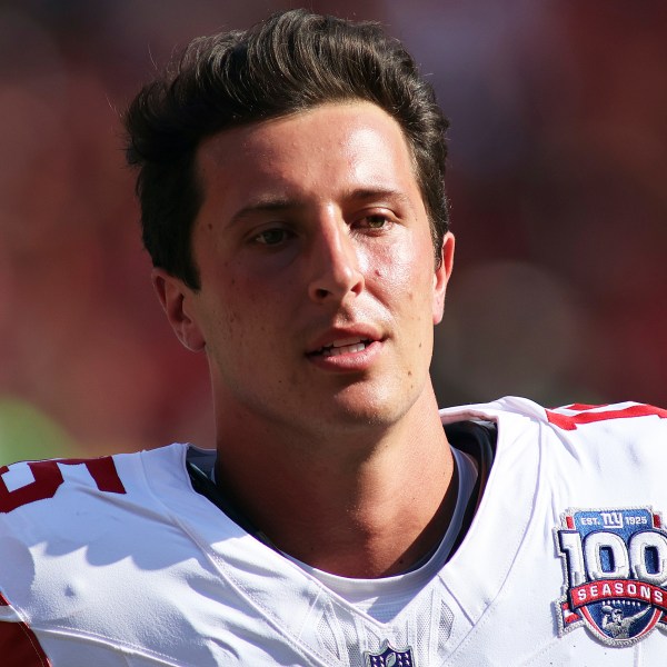 New York Giants quarterback Tommy DeVito (15) in action after an NFL football game against the Washington Commanders, Sept. 15, 2024 in Landover, Md. (AP Photo/Daniel Kucin Jr.)