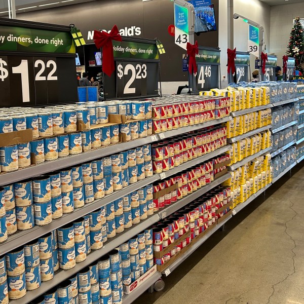 Items to include in holiday dinners are displayed at a Walmart store in Secaucus, N.J., on Wednesday, Nov. 13, 2024. (AP Photo/Anne D'Innocenzio)