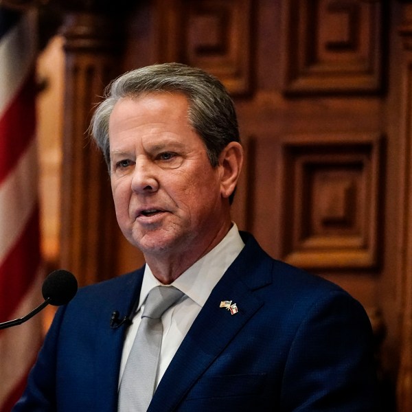 FILE - Georgia Gov. Brian Kemp delivers the State of the State speech, Jan. 11, 2024, in Atlanta. (AP Photo/Brynn Anderson, File)