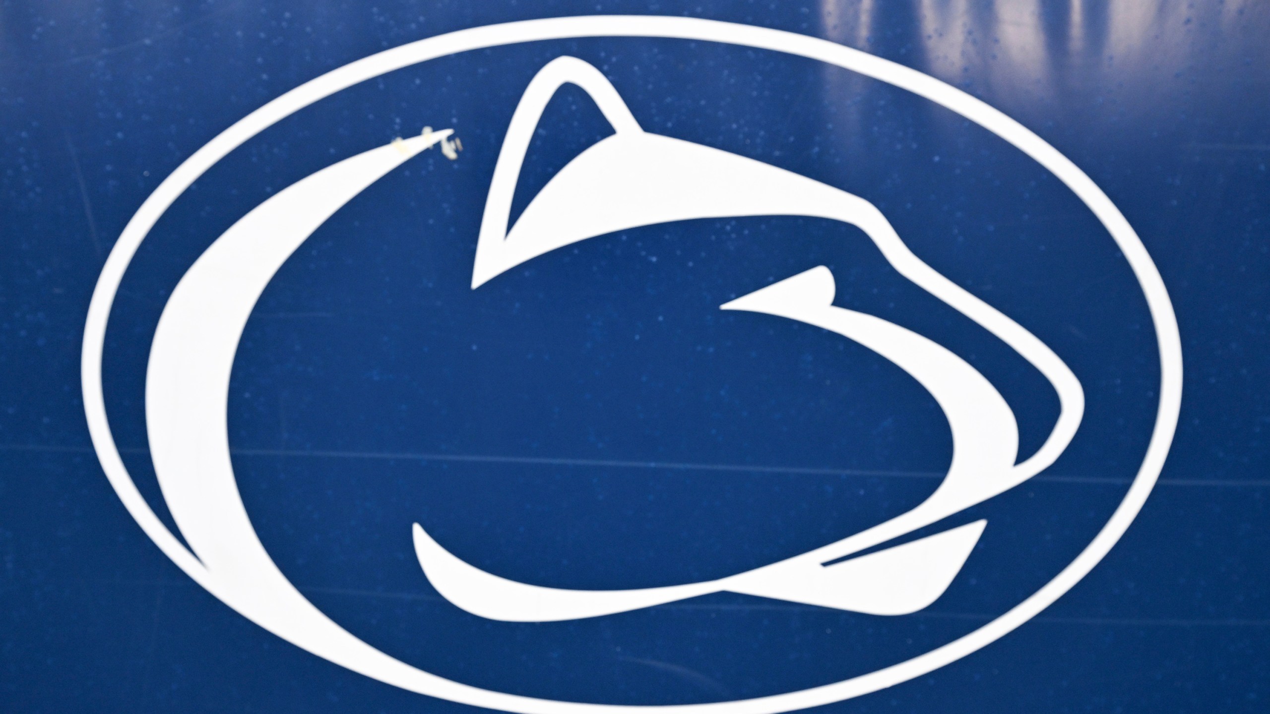 FILE - The Nittany Lion logo taken before an NCAA college football game between Penn State and Delaware, Sept. 9, 2023, in State College, Pa. (AP Photo/Barry Reeger, File)