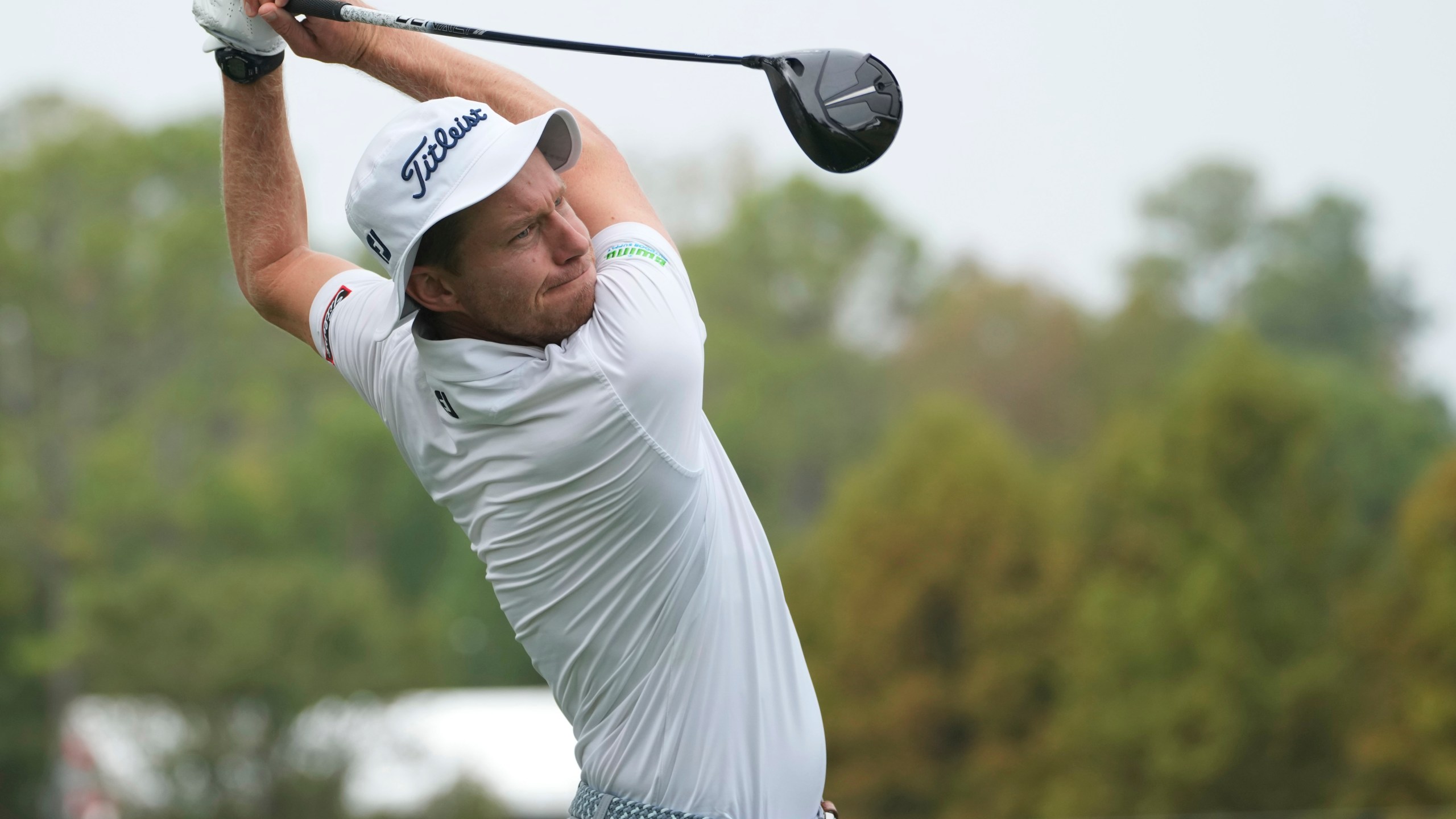 FILE - Peter Malnati watches his drive off the second tee during the pro-am ahead of the Sanderson Farms Championship golf tournament in Jackson, Miss., Oct 5, 2023. (AP Photo/Rogelio V. Solis, File)