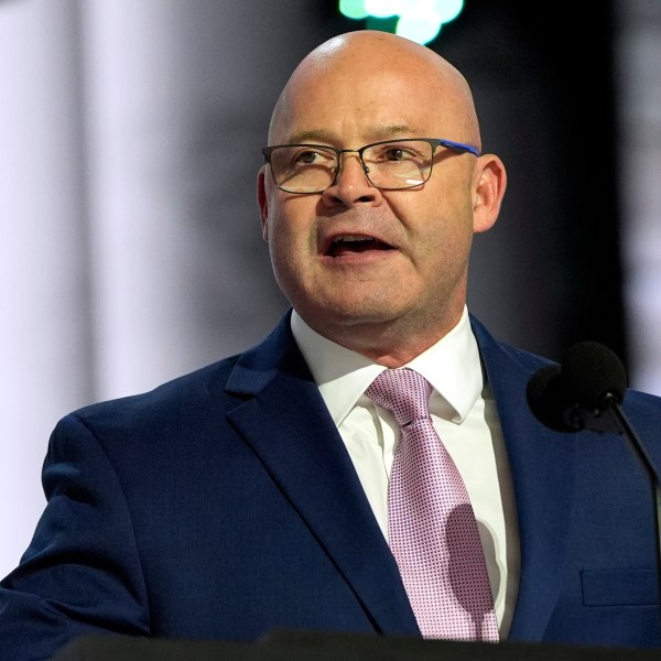 FILE - Sean O'Brien, president of the International Brotherhood of Teamsters, speaks during the Republican National Convention, July 15, 2024, in Milwaukee. (AP Photo/Julia Nikhinson, File)