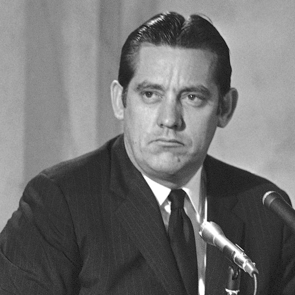 FILE - Sen. Fred Harris of Oklahoma at a Democratic party commission meeting on March 1, 1969, in Washington. (AP Photo, File)