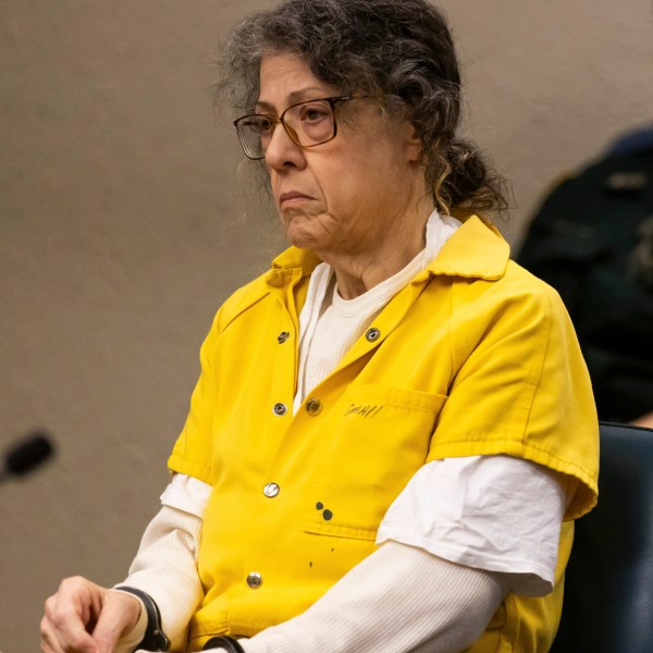 Defendant Susan Lorincz, who fatally shot a Black neighbor through her front door during an ongoing dispute, listens to proceedings during her sentencing hearing Monday, Nov. 25, 2024, in Ocala, Fla. (Doug Engle/Ocala Star-Banner via AP, Pool)