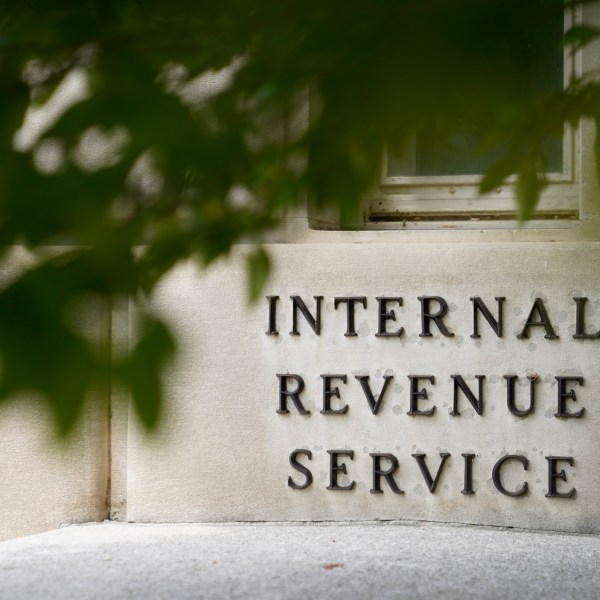 FILE - A sign is displayed outside the Internal Revenue Service building May 4, 2021, in Washington. On Friday, Aug. 19, 2022. (AP Photo/Patrick Semansky, File)