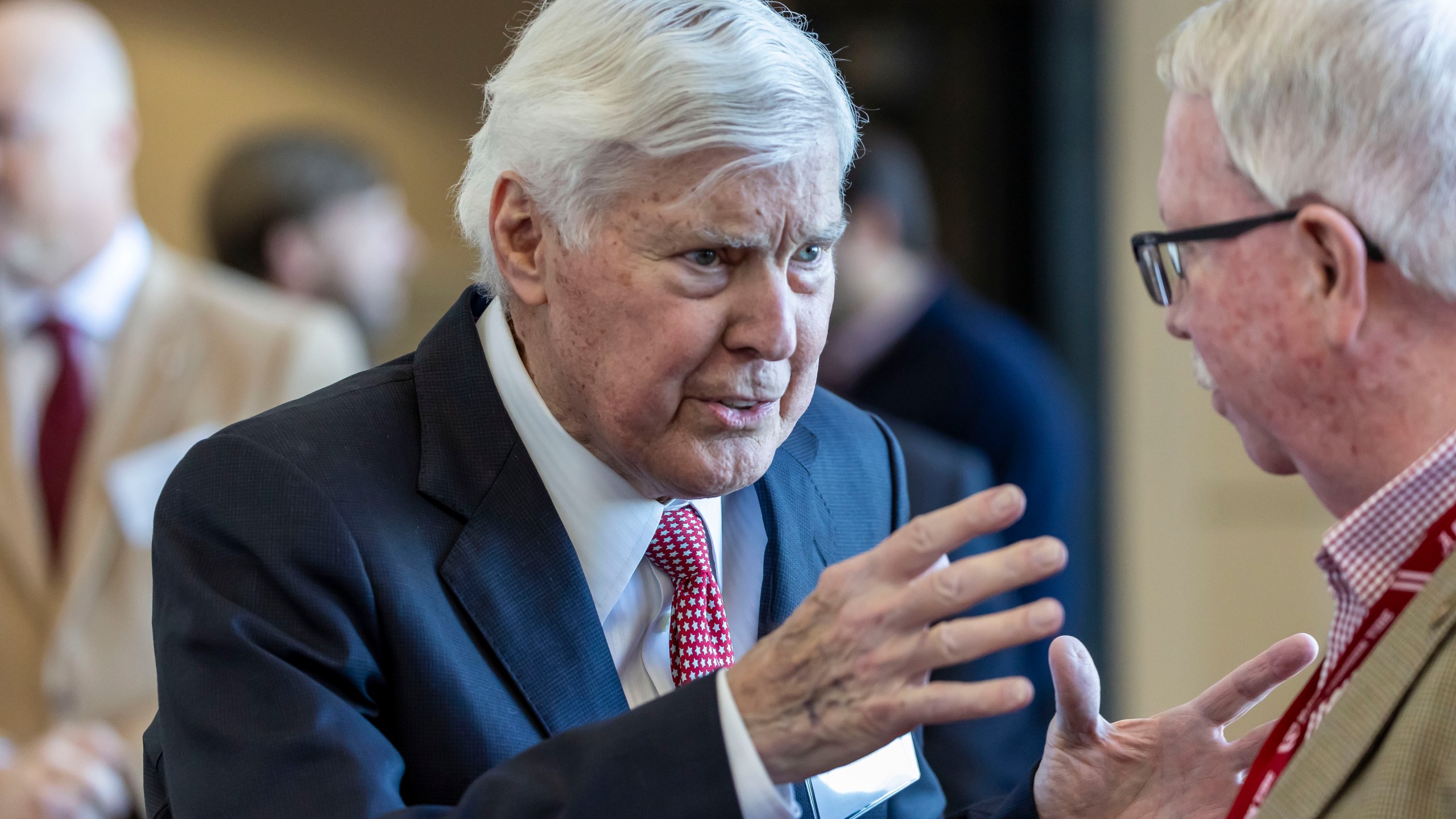 FILE - Former Alabama Director of Athletics Bill Battle is seen at Bryant-Denny Stadium, Jan. 13, 2024, in Tuscaloosa, Ala. (AP Photo/Vasha Hunt, File)