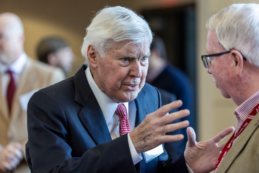 FILE - Former Alabama Director of Athletics Bill Battle is seen at Bryant-Denny Stadium, Jan. 13, 2024, in Tuscaloosa, Ala. (AP Photo/Vasha Hunt, File)